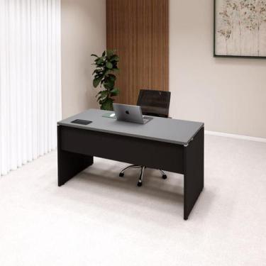 Imagem de Mesa Escritório Plataforma 150cm 1 CX de Tomada Pé Painel F5 - F5 Offi