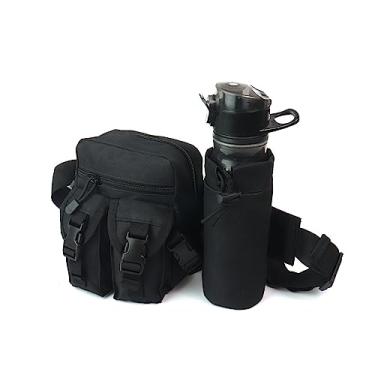 Imagem de Pochete tática para garrafa de água pochete MOLLE bolsa de cintura utilitária cinto de quadril bolsa EDC para atividades ao ar livre, viagens, acampamento, caça, corrida, ciclismo, pesca, caminhada