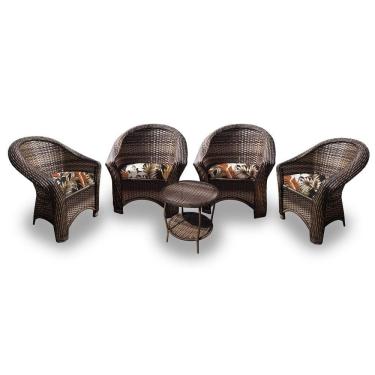 Imagem de Conjunto de Poltronas Fibra Sintética e 1 Mesa Centro