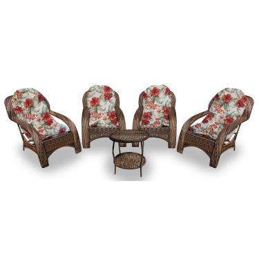 Imagem de 4 Poltronas + 1 Mesa Centro Gamboa Bege