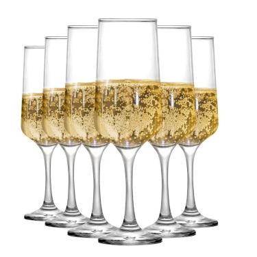 Imagem de Taças Square Champagne de Vidro  6pcs, 240ml - Ruvolo