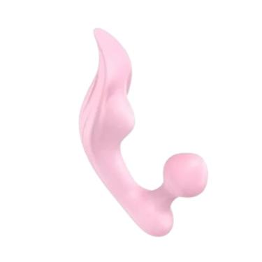 Imagem de Vibrador De Calcinha Com Penetrador 9 Modos De Vibração Brinquedo Erótico com Controle Remoto [ROSA]