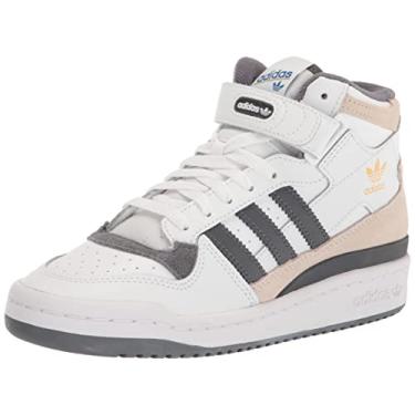 Imagem de adidas Tênis masculino Forum Mid, Branco/Cinza/Dourado Metálico, 5