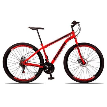 Imagem de Bicicleta Aro 29 Shimano Traseiro Aço 21 Velocidades Marchas Cor:vermelho Ferrari