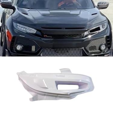 Imagem de Capa de farol dianteiro de carro compatível com Civic 10ª geração FK8 TYPE R Farol Shell Guards Body Kit Acessórios de carro (fibra de vidro)