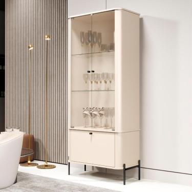 Imagem de Cristaleira Nova Orleans Off White Preto