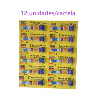 Imagem de Cola Tipo Super Instantânea 3g - Cartela Com 12 - telintec