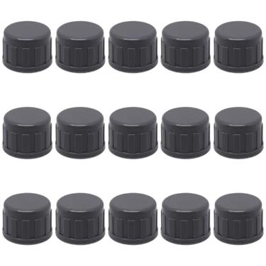 Imagem de S SYDIEN Plugue de extremidade de tubo de PVC de 1/2 polegada, 15 peças, adaptador de plugue rosqueado fêmea, conector de tampa de PVC de extremidade de água para sistemas de irrigação e linhas de