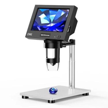 Imagem de Microscópio Digital LCD De 4,3 Polegadas 1000X Com 8LEDs Para Reparo D