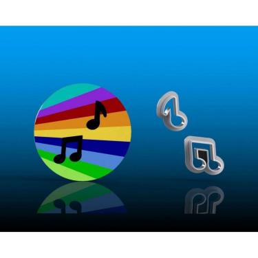 Imagem de Cortador Now United - Notas Musicais Tamanho 1,5 Cm