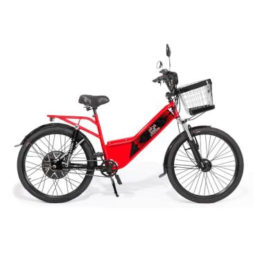 Imagem de Bicicleta Elétrica - New Street Plus 800w - Vermelha - Plug and Move