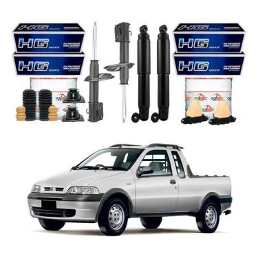 Imagem de Kit Amortecedor Dianteiro Traseiro Strada 1.5 2001 A 2004 - Nakata