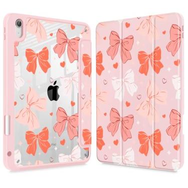 Imagem de Lepeoac Capa para iPad de 11 polegadas A16 2025 geração 11ª / iPad 11 polegadas 2022 10ª geração, porta-lápis embutido com capa à prova de choque, capa traseira transparente transparente, despertar