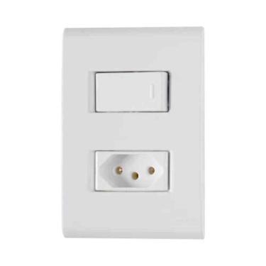 Imagem de Interruptor Simples + Tomada 20a Linha Liz Tramontina - Branco - Modul