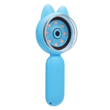 Imagem de Bewinner Microscópio Digital Tela Colorida HD de 2 Polegadas, Lupa Portátil Com 8 Luzes LED e Zoom 4x, Ferramenta de Ciência Portátil Recarregável 5 Construída Em Jogos (Azul)