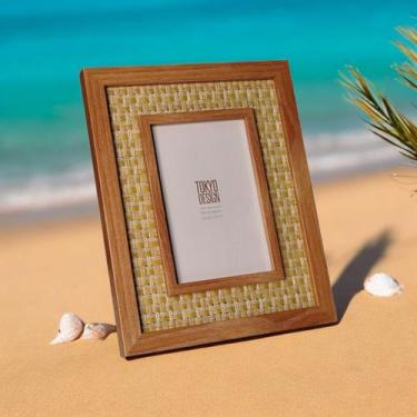 Imagem de Porta Retrato Paros10x15 Moldura de Foto Palha Quadro - Tokyo Design, 