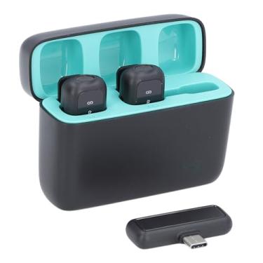 Imagem de RiToEasysports Microfone Lavalier Sem Fio, Clipes No Microfone de Lapela Com Casos de Carregamento para Entrevista de Gravação Em Vídeo