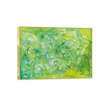 Imagem de BMZFYBS Pintura de parede em tela abstrata - Imagens para decoração de casa - Pôster e impressões em moldura dourada sem título 10 x 50 x 70 cm 20 x 27 pol