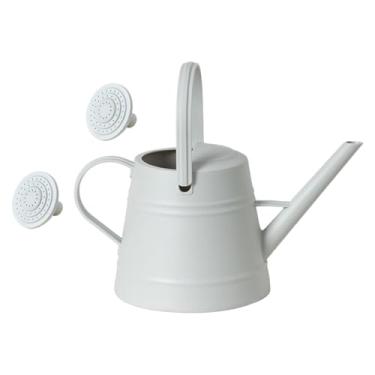 Imagem de WeiLaiKeQi Regador de 1 galão para plantas de interior, portátil, prático, espesso, multiuso, bico longo com aspersor de água, Cinza