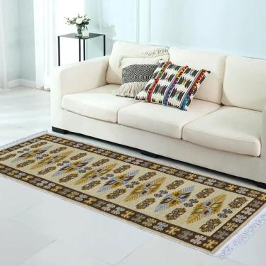 Imagem de 2 Tapete Kilim Passadeira Algodão Lux Dupla Face Kvm1 60x180