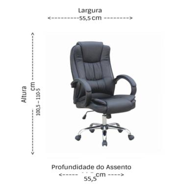 Imagem de Cadeira para Escritório Presidente Master Soft Preto