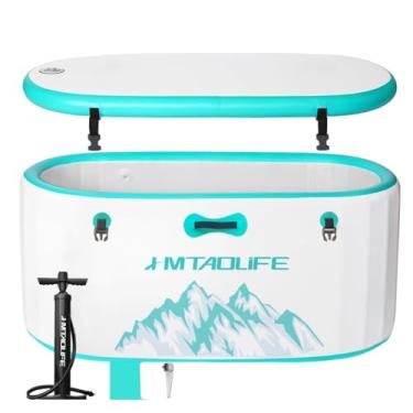 Imagem de Banheira de gelo XXL para mergulho frio, banheira inflável de PVC para mergulho frio compatível com refrigerador de água, portátil para ambientes externos e internos