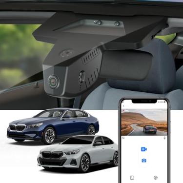 Imagem de Fitcamx Câmera Dash 4K para BMW Série 5 2024 530i 540i e i5 M60 XDrive eDrive40 G60 (HD2-6576), visual OEM, vídeo UHD 2160P, conexão WiFi e aplicativo, gravação em loop, sensor G, fácil de instalar