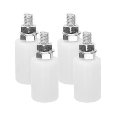 Imagem de Semetall Rolos de guia de portão deslizante de 4 cm x 6 cm (LxA), rolo guia de rolamento de nylon, rolos de portão deslizante para polia, porta elétrica, branco (pacote com 4)