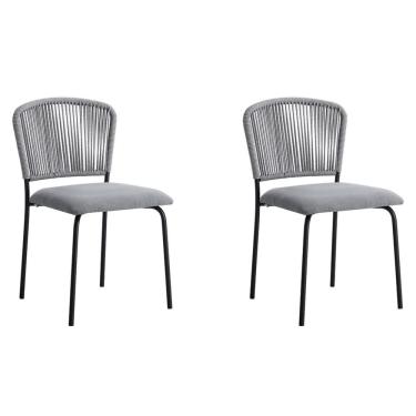 Imagem de Conjunto com 2 Cadeiras Kimmie Cinza