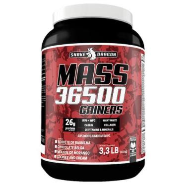Imagem de Mass 36500 Snake Dragon 1,5kg  Hipercalórico com 26g de Proteínas 25 V