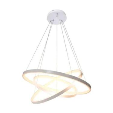 Imagem de Lustre De LED Modelo 3 Arcos Pendente Moderno Luminária Bivolt 89W Bri