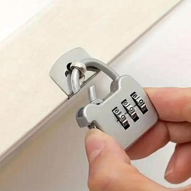 Imagem de Kit 2 Cadeados Bloqueio Por Senha 3 Digitos Coloridos Armários Mochila