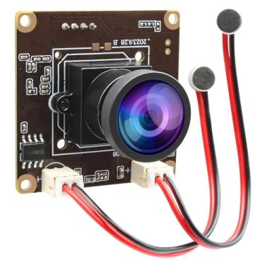 Imagem de ELP Módulo De Câmera Usb 5Mp Com Microfone Duplo Para Computador Mini Gravador A Laser Lightburn Uvc 2.0 Pc 1944P Segurança Raspberry Pi (Lente Baixa Distorção 120°), Adulto