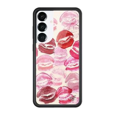 Imagem de Wildflower Capas - Compatível com Samsung Galaxy S25 Plus | Amortecedor preto protetor, certificado de teste de queda de 1,2 m, pequenas empresas de propriedade feminina | Kensington Collab - batom