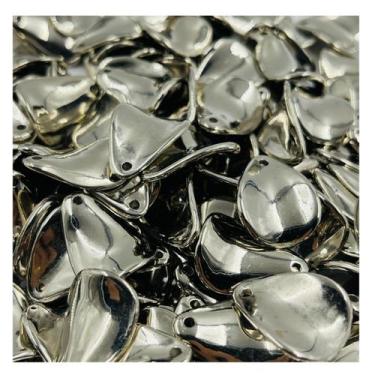 Imagem de Pingente Pétala Leitosa Prata 14x11mm 100pçs 20g Bijuteria - Macall