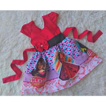 Imagem de Vestido Infantil Temático Simples Elena de Avalor - EDYNHOKIDS, 01 ANO