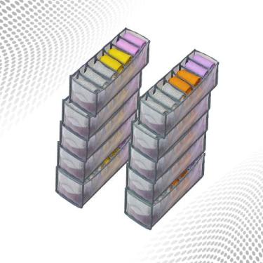 Imagem de Kit 10 Organizadores Colméia Roupa Armário Gaveta 7 Nichos32 - BeeFast