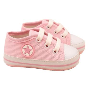 Imagem de Tênis para Bebê em Algodão Macio – Cores e Tamanhos – Conforto e Estilo Loja Era Uma Vez (Rosa, BR, Bebê, Numérico, 13)