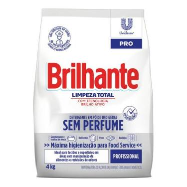 Imagem de Detergente Po Uso Geral 4kg sem Perfume Brilhante Limpeza