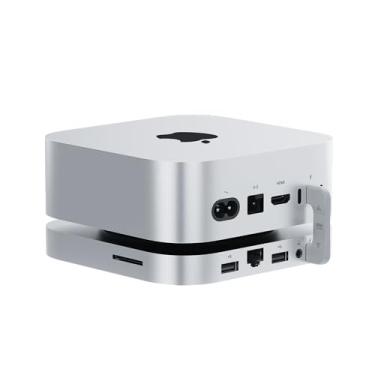 Imagem de Mate Mini-A para Mac Mini M4 Dock, 80 Gbps Thunderbolt 5 Suporte de liga de alumínio com SSD M.2 duplo Solts 8TB (4TB*2, Thunderbolt5*1、USB-A 3.0 * 2、2.5G LAN*1、SD4.0 * 1、Tipo-C(PD3.0)*1