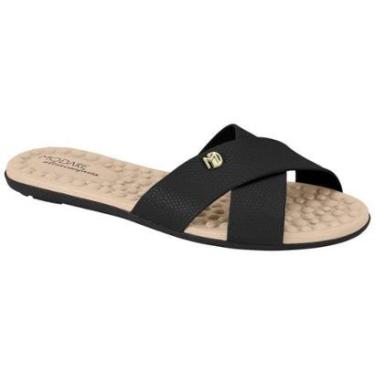 Imagem de Chinelo Feminino Modare Utraconforto Napa Lezard 7163.105 Preto 36-Feminino