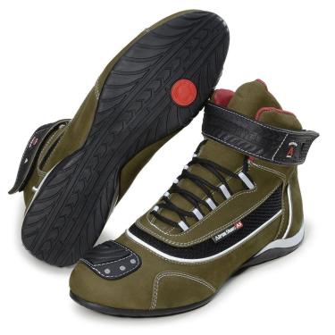 Imagem de TENIS MOTOCICLISTA COM RELETIVO CANO ALTO 310 KM OLIVA-Masculino