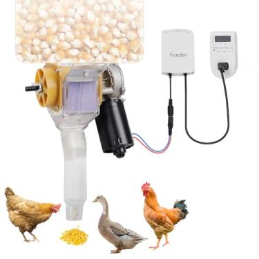 Imagem de Alimentador automático faça você mesmo, alimentador automático de galinha, 16 grupos, alimentador cronometrado para galinhas, patos, gansos, pombos, cães, peixes, gatos