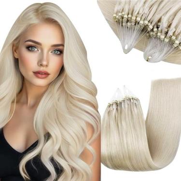 Imagem de Extensões de cabelo RUNATURE Microlink 60cm White Blonde 1000