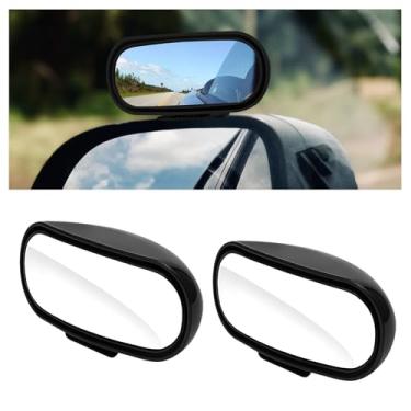Imagem de Wuyaoyao 2 peças de espelho de ponto cego de carro, retrovisores retangulares de vidro HD para carros, espelho retrovisor lateral de ângulo amplo ajustável de 360°, acessórios de carro para caminhão