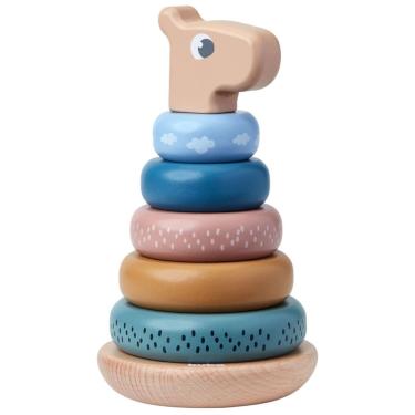 Imagem de Brinquedo Torre Empilhável Cloudy Brinquedo Interativo Girafinha +12 Meses MDF Buba