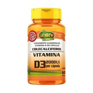 Imagem de Vitamina D3 2000 Ui Colecalciferol 470mg 60 Caps- Unilife