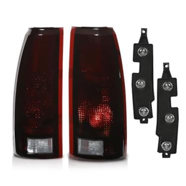 Imagem de PIT66 Luzes traseiras com circuito conector compatível com Chevy GMC Silverado Sierra C/K 1500 2500 3500 1988-1999 Smoked