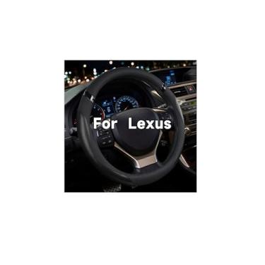 Imagem de Capa universal para volante de couro de carro para mulheres 38 cm (preto)