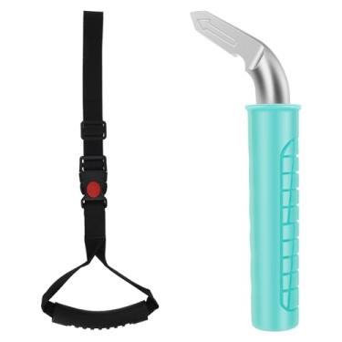 Imagem de WHSUNVO Maçaneta de porta de carro de metal para alça de carro ajustável em altura alça de trava de porta de carro fácil de usar assistência de maçaneta de porta de carro fácil de transportar maçaneta